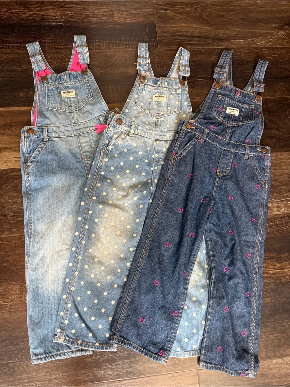 OshKosh B'gosh Girls' Denim Overalls - Blue Variety
